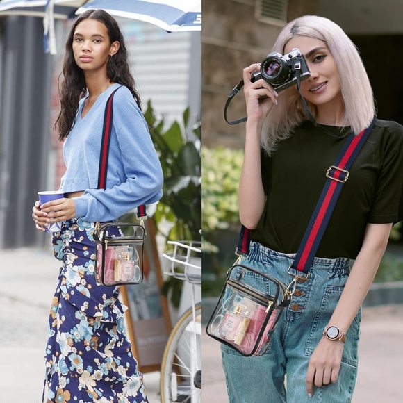 Clear Crossbody Bag Stadium Aroved, Adjustable Shoulder Strap Clear :v - Picture 2 of 5